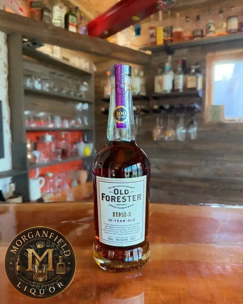 Old Forester 1924 10 - Year - Old Kentucky Straight Bourbon Whisky - 100 Proof (50% ABV) - Bourbons On Shelves