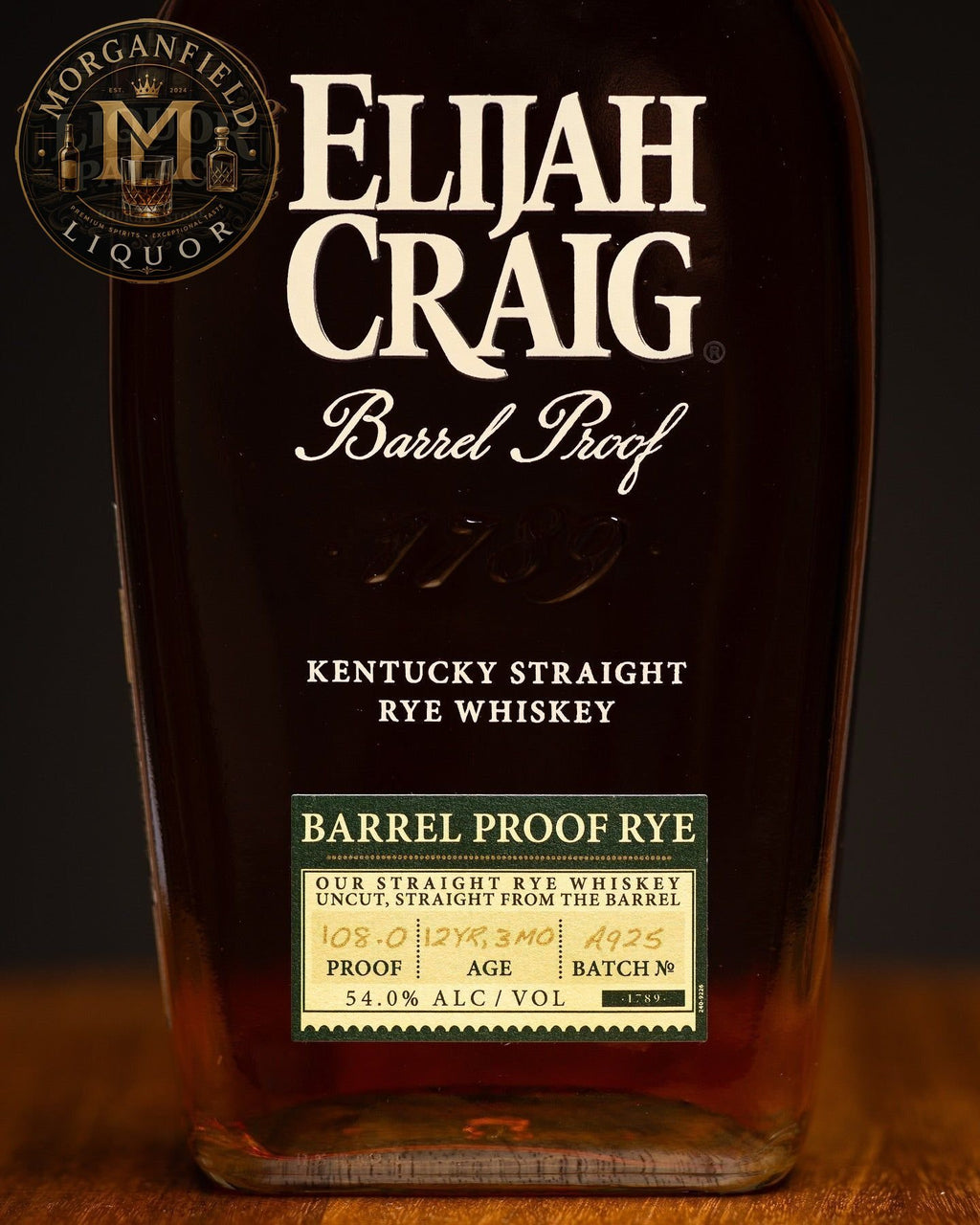 Elijah Craig Barrel Proof Rye Whiskey – 54% ABV (108.0 Proof)