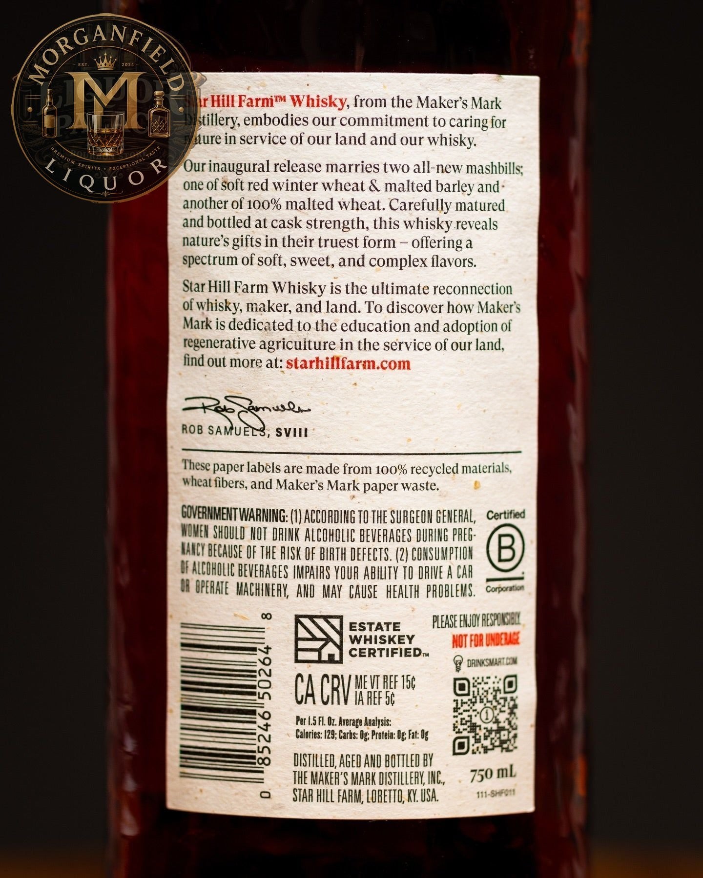 Star Hill Farm – 57.35% ABV (114.7 Proof)
