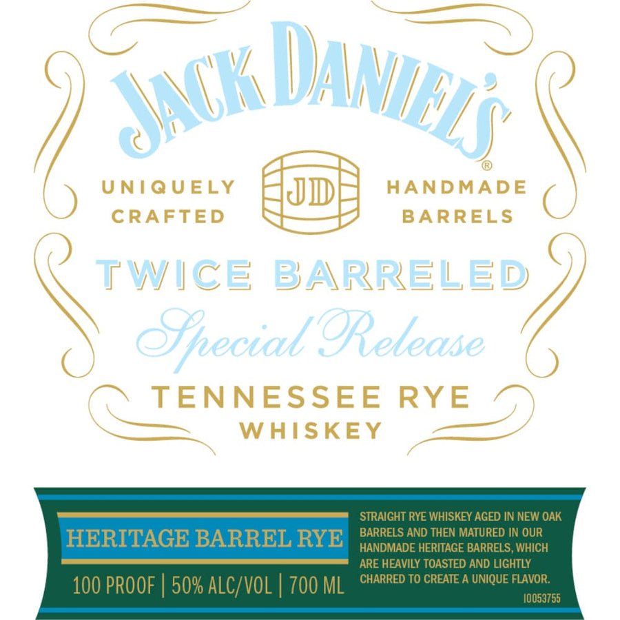 Jack Daniel's Twice Barreled Tennessee Rye Heritage Barrel 2023 Special Release - Bourbons On Shelves